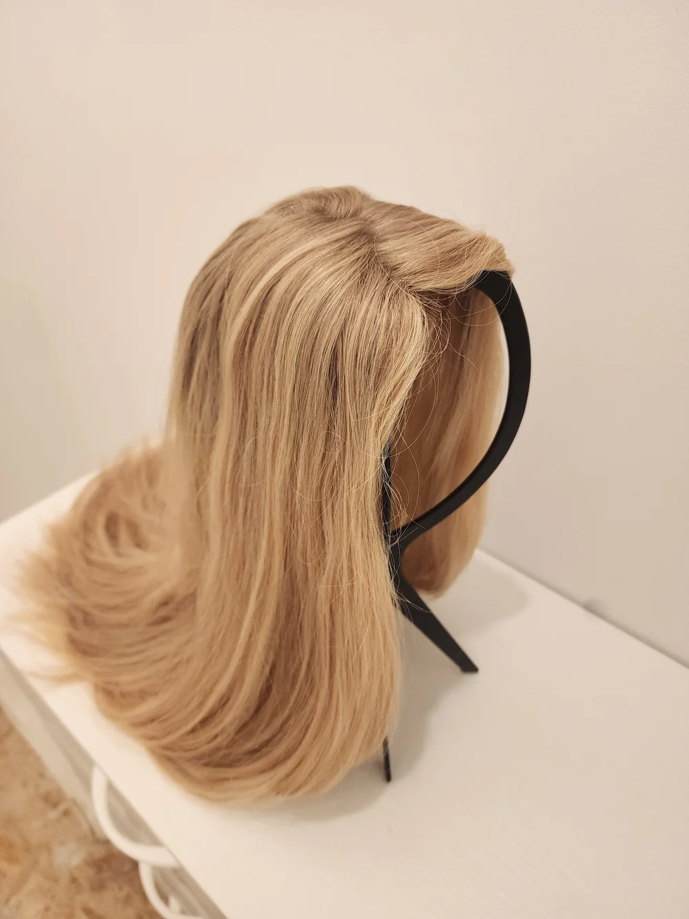 Gardeaux Wigs Topper Rooted Blonde 24 In Long 8x8 Cap 100% Human Hair Silk Top